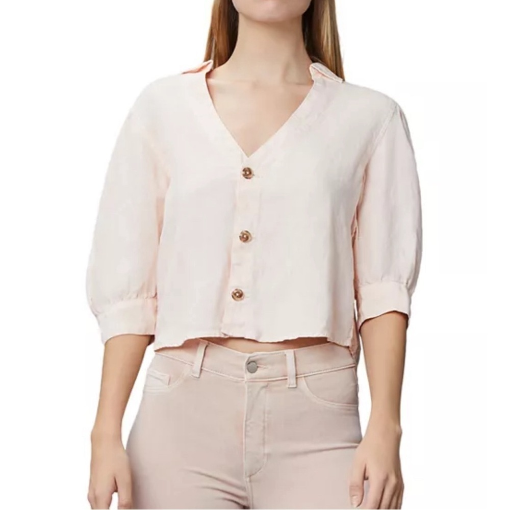DL1961 | Candice Blouse | Color is Bellini 100% Linen, NWT